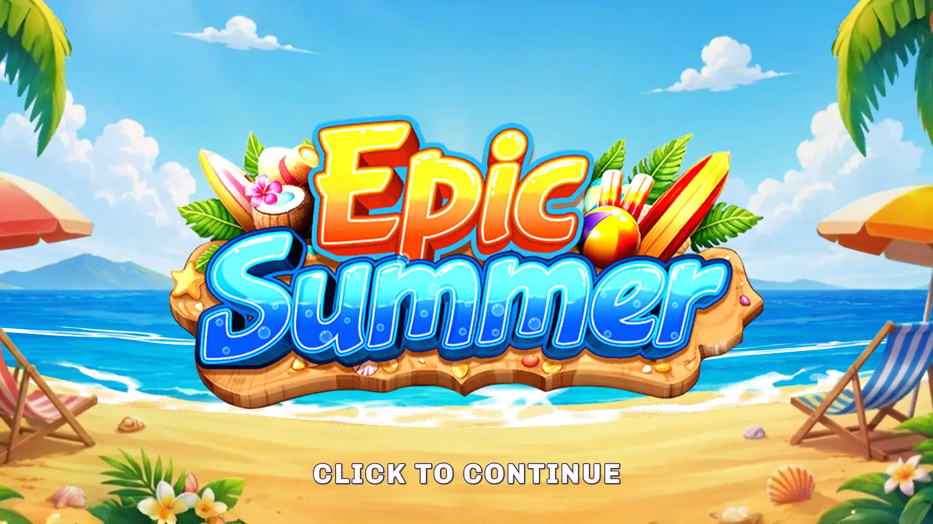 Epic Summer slot intro screen