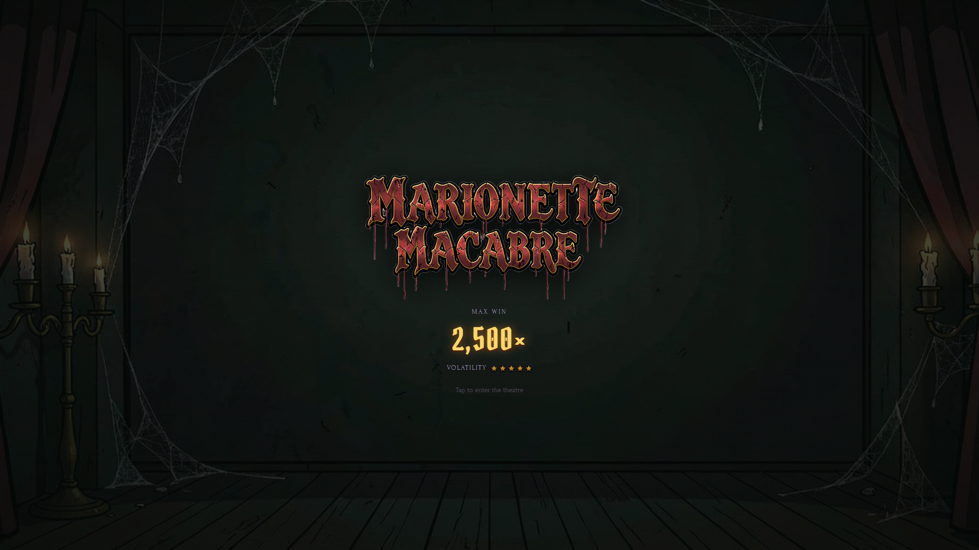 Marionette Macabre slot intro screen