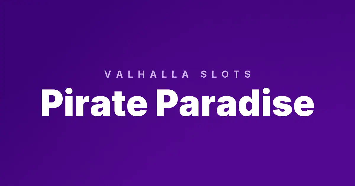 Pirate Paradise slot cover image