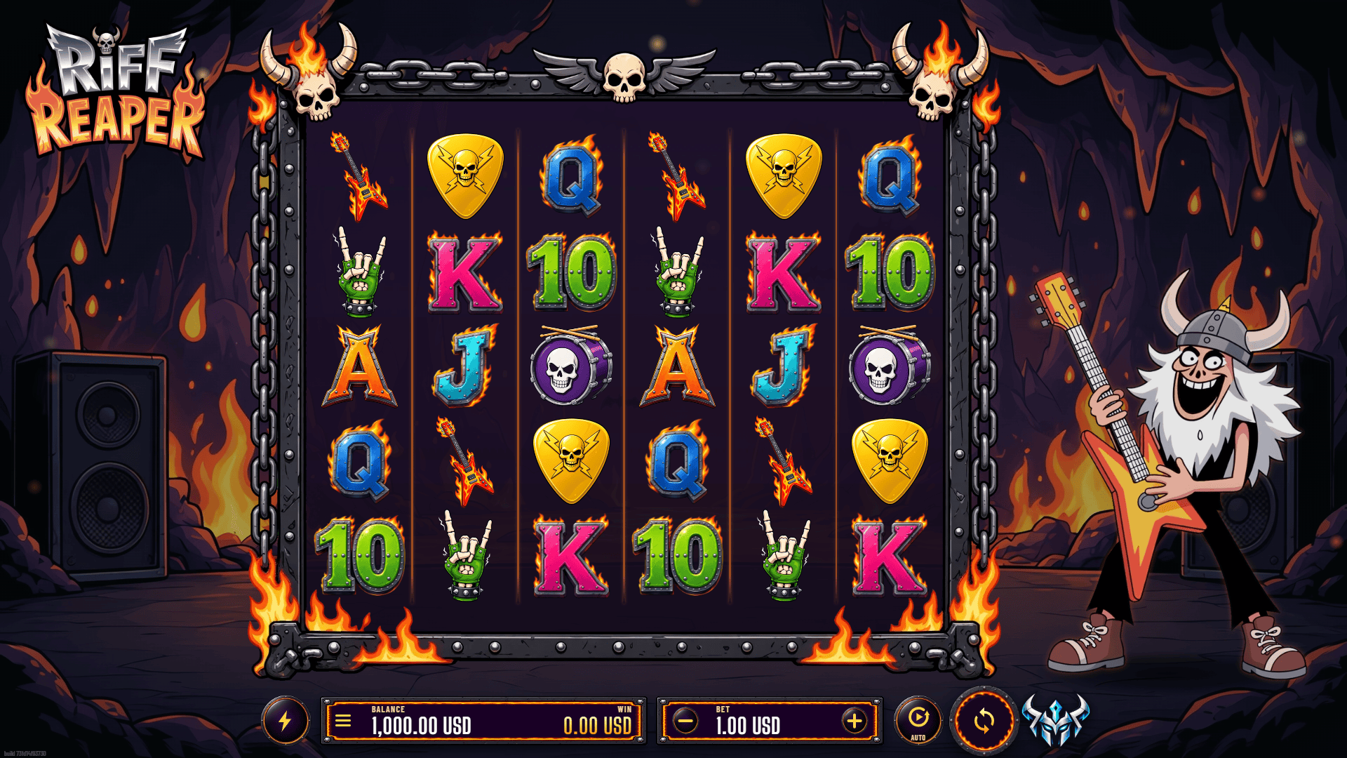 Riff Reaper slot gameplay reels