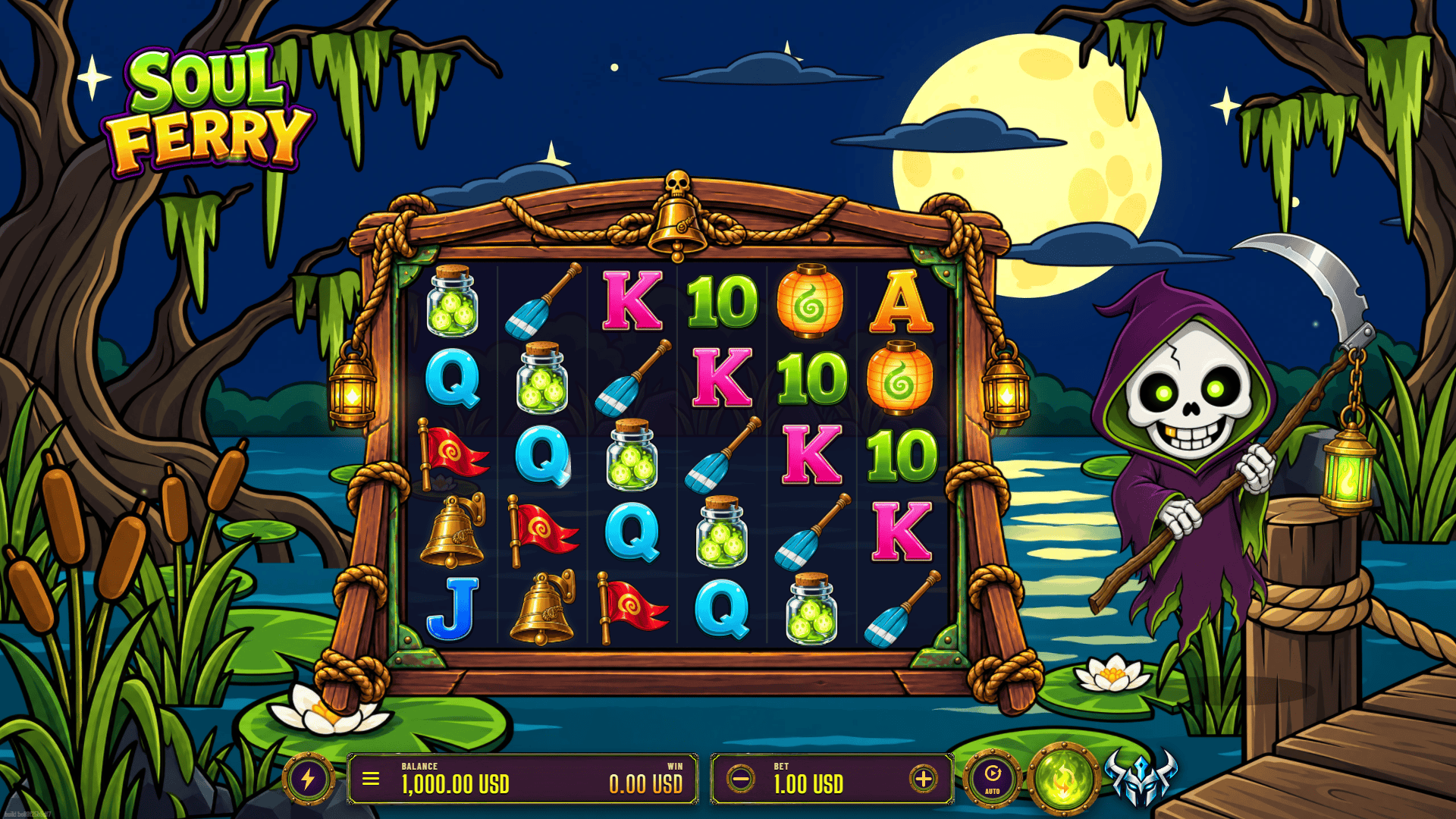 Soul Ferry slot gameplay reels