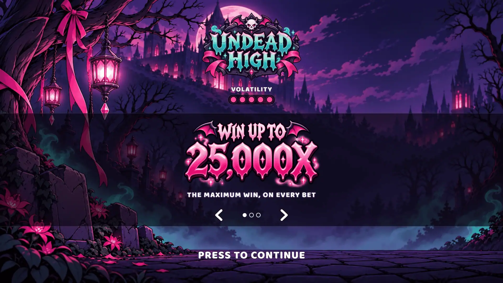 Undead High slot intro screen