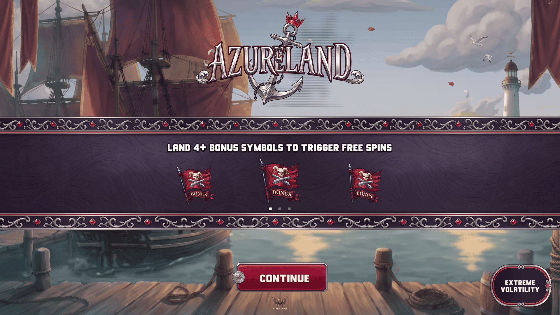 Azure Land slot intro screen