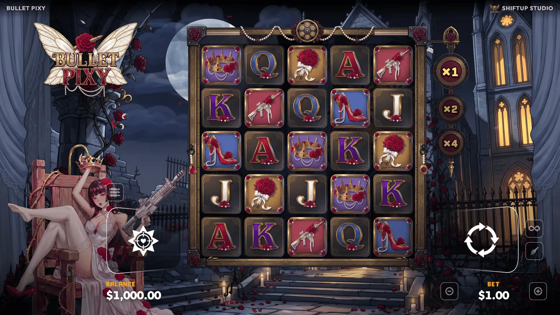 Bullet Pixy slot gameplay reels