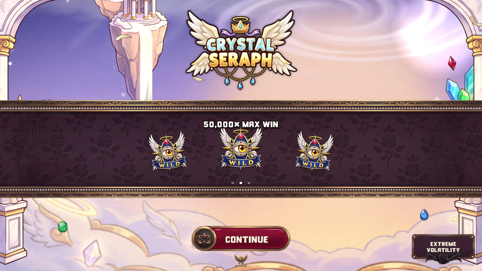 Crystal Seraph slot intro screen