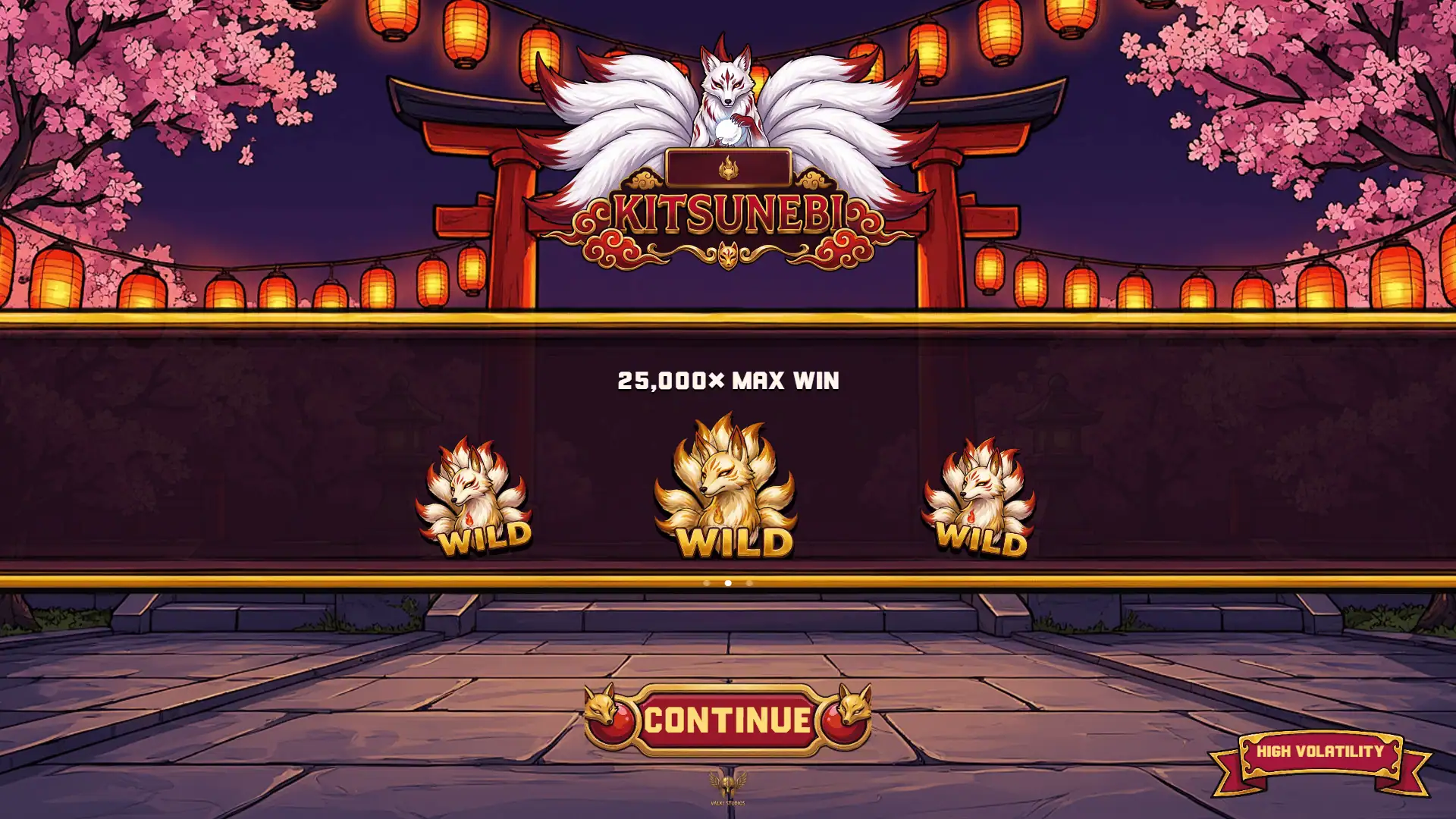 Kitsunebi slot intro screen