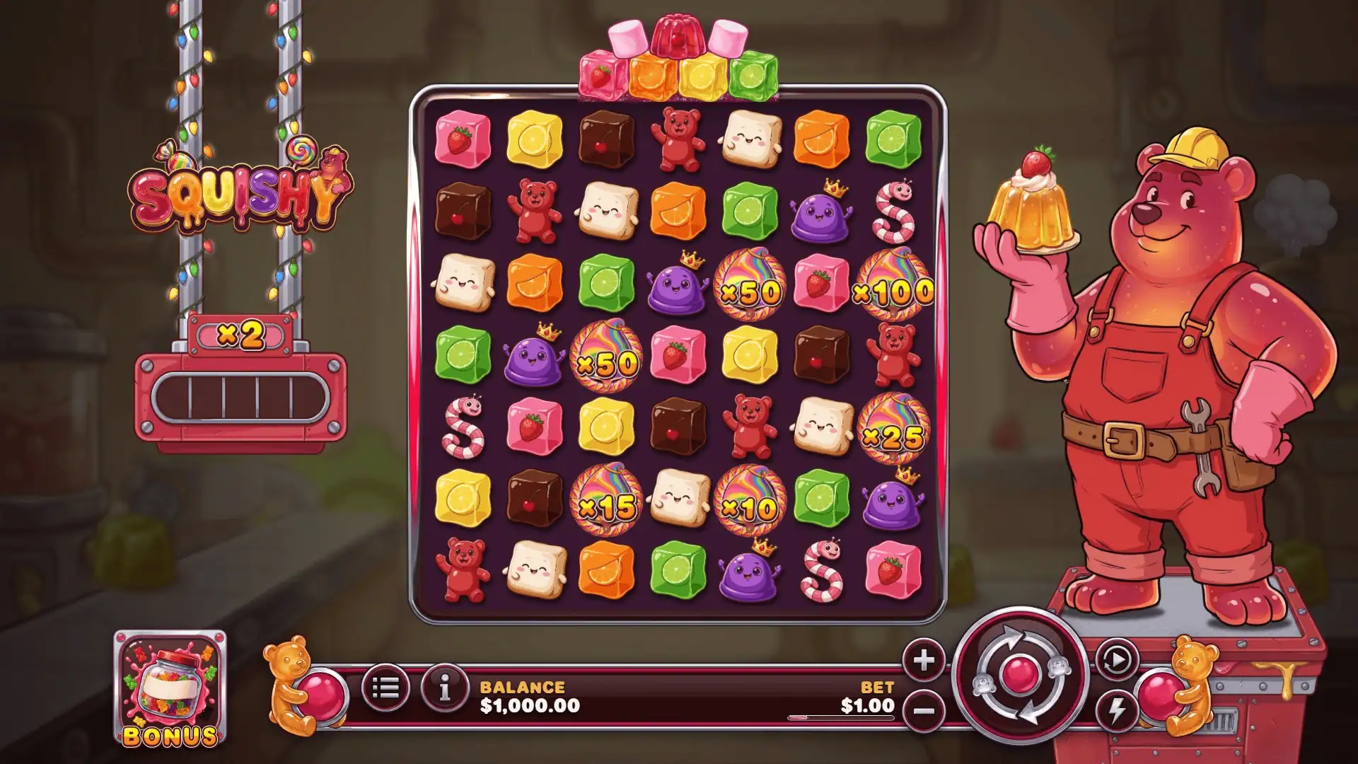 Squishy slot gameplay reels