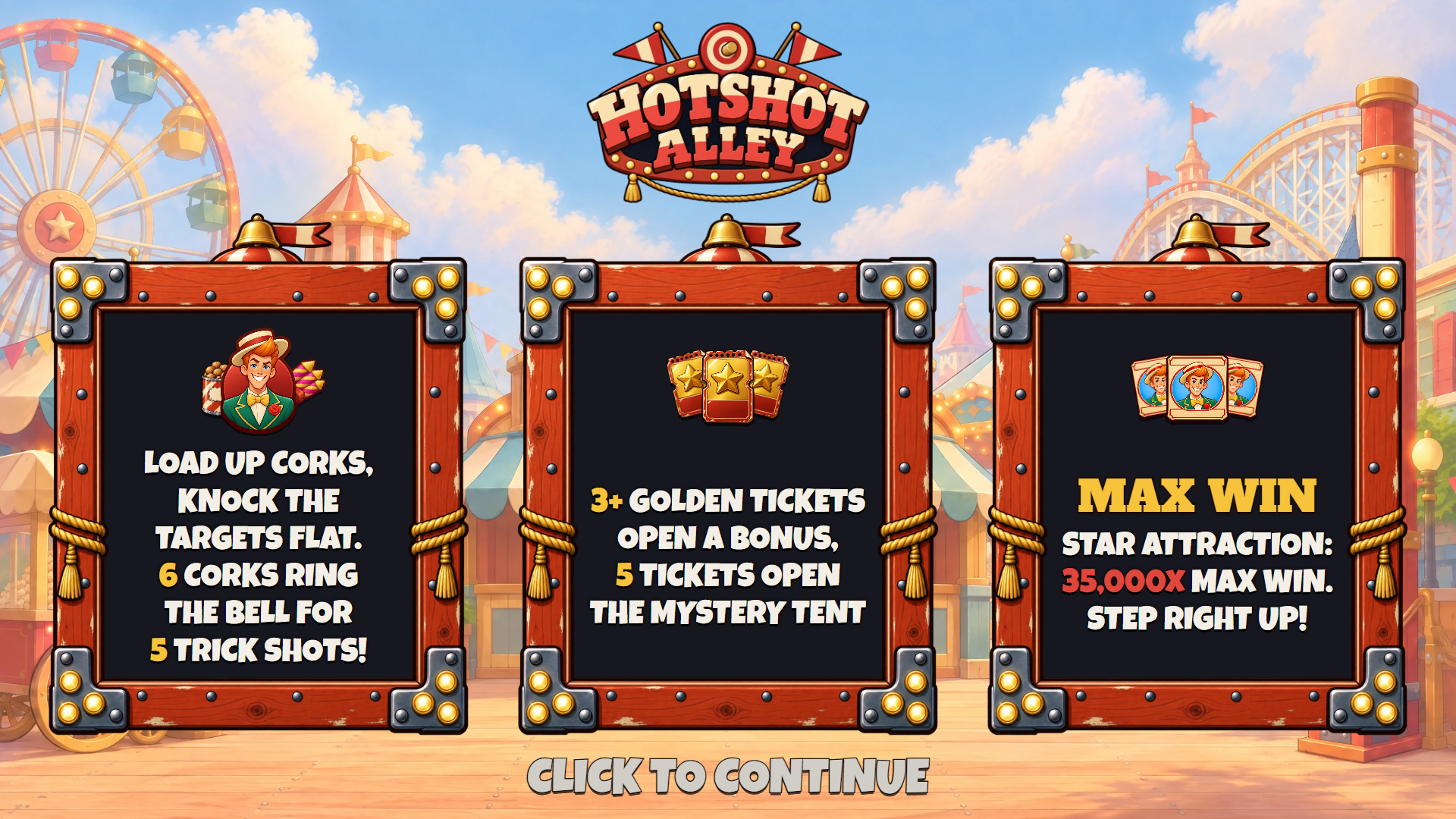 Hotshot Alley slot intro screen