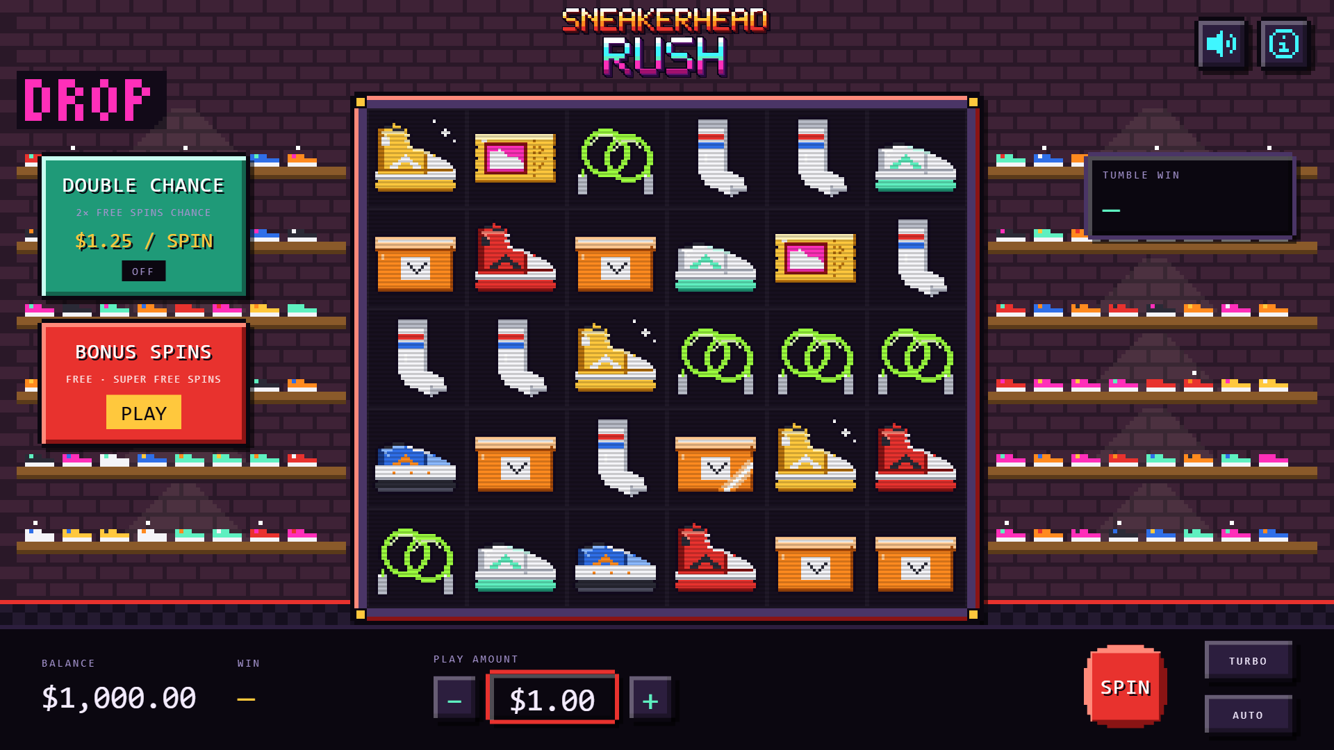 Sneakerhead Rush slot gameplay reels