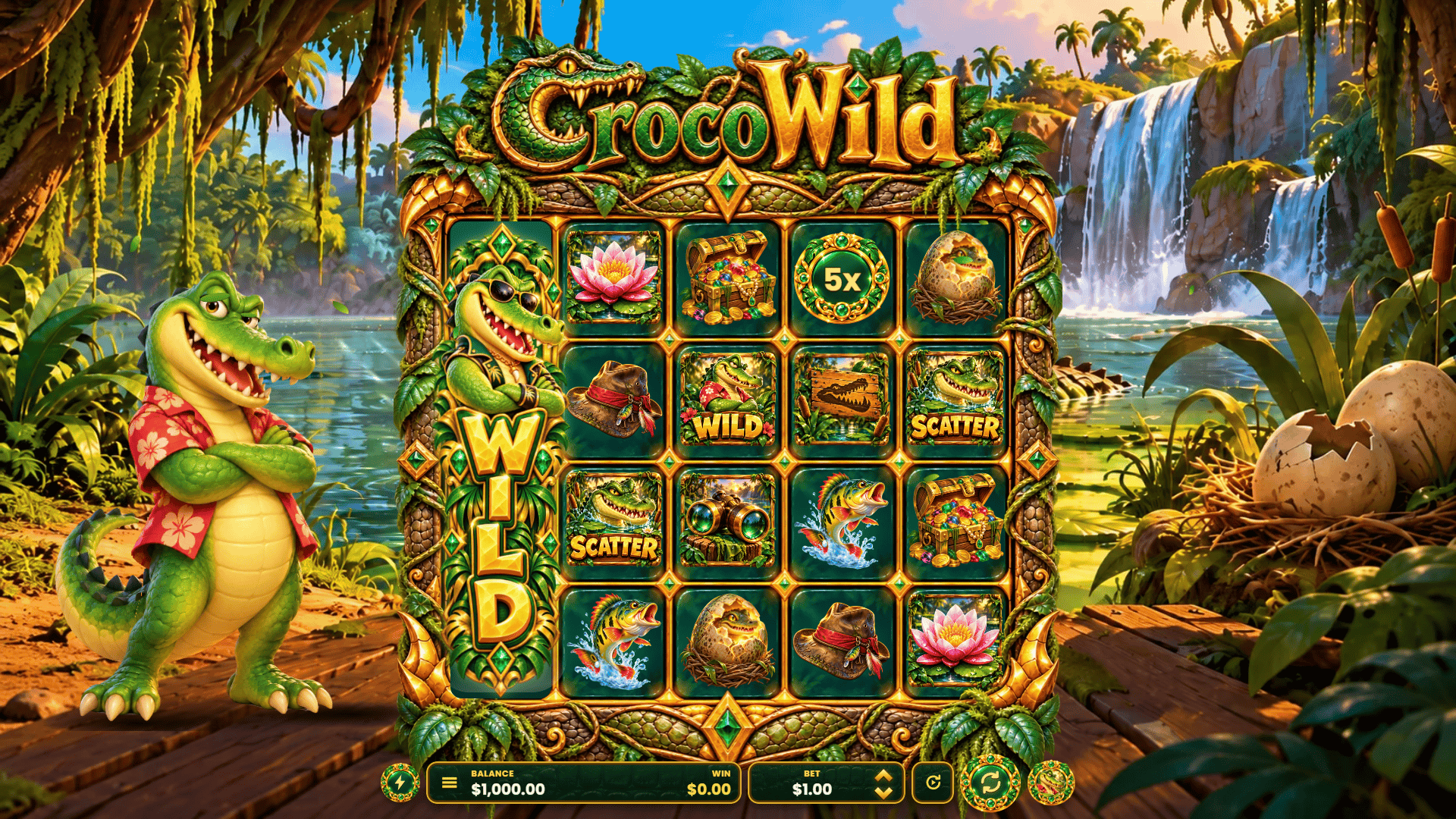 Croco Wild slot gameplay reels