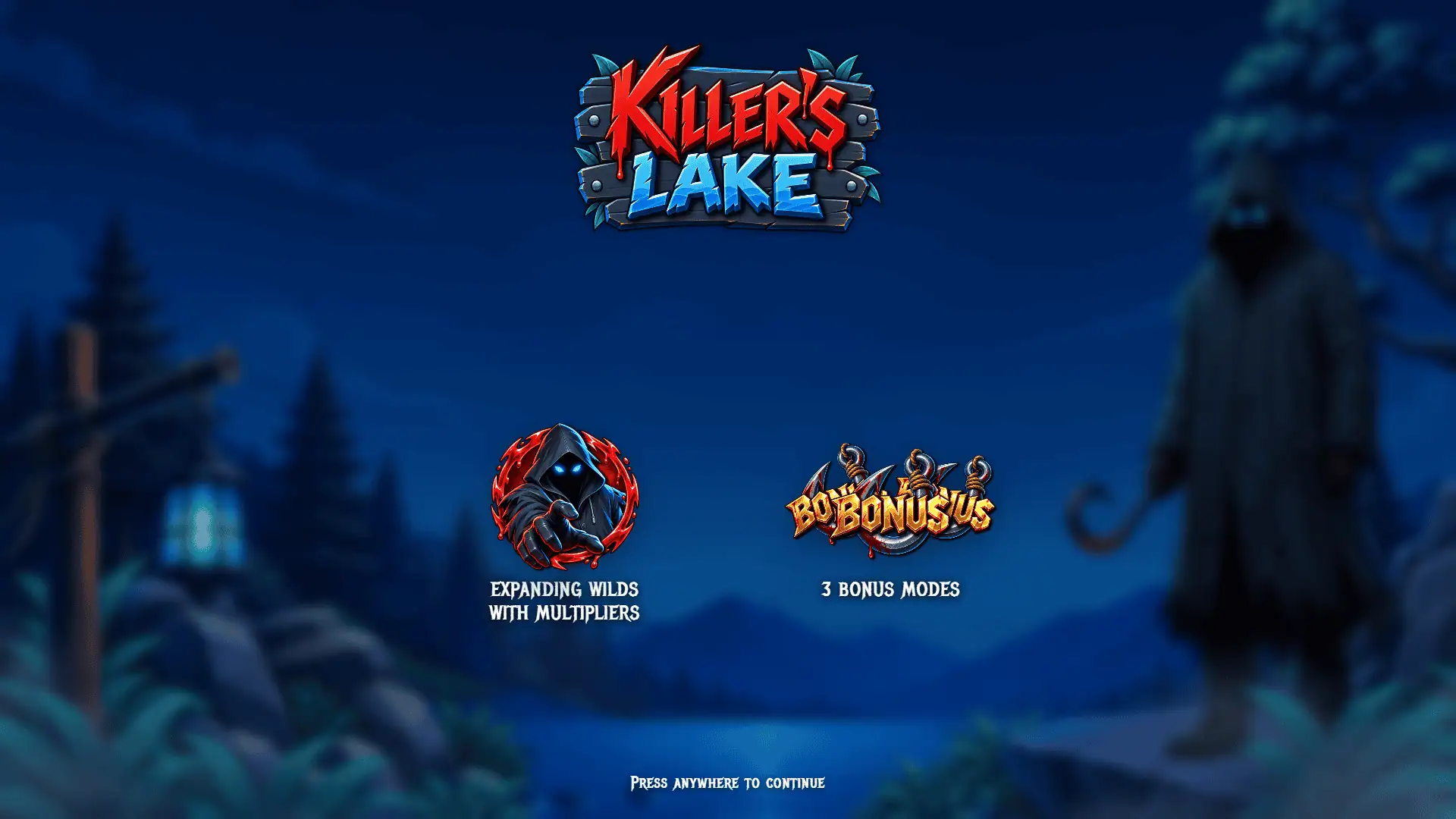 Killer's Lake slot intro screen