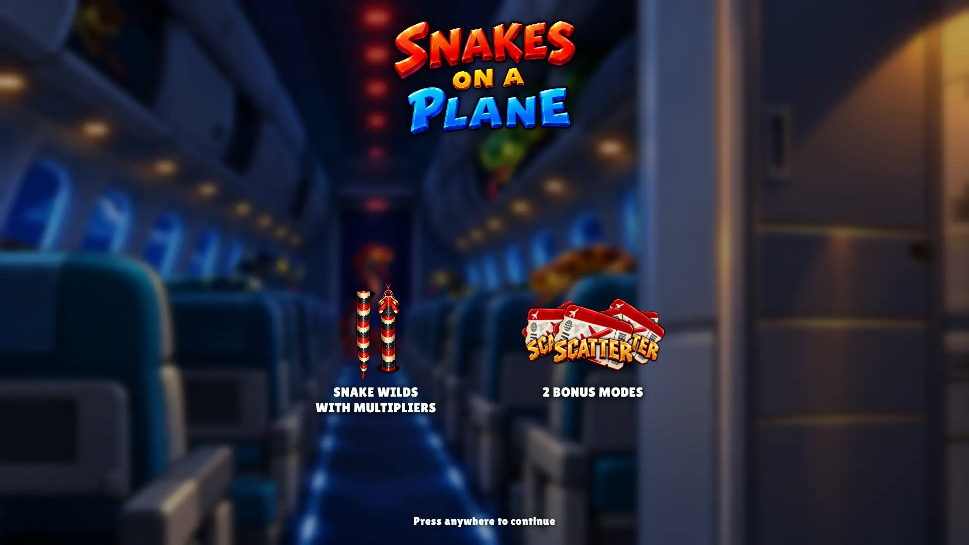 Snakes On A Plane slot intro screen
