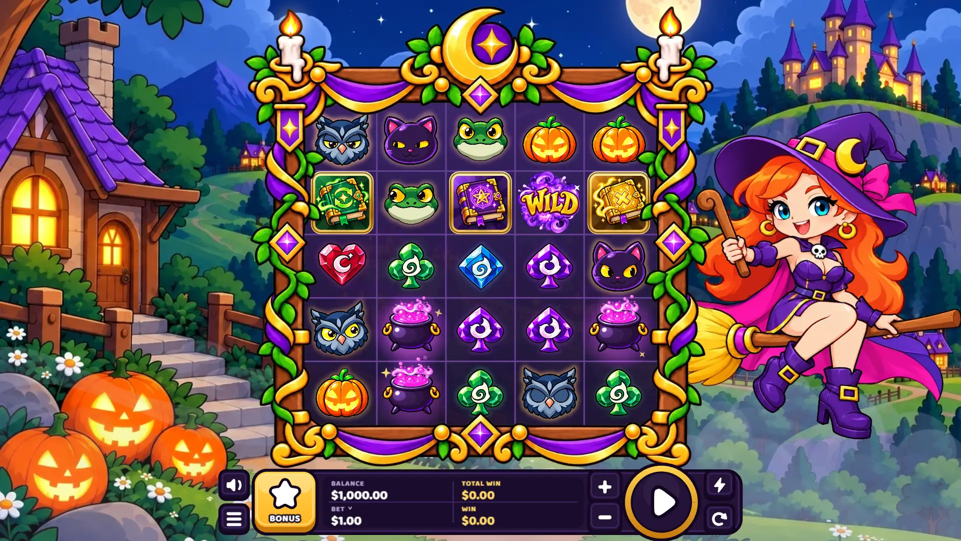 Wicked Wins slot gameplay reels