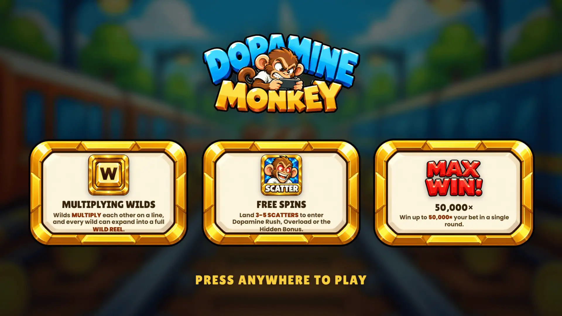 Dopamine Monkey Bonus Buy slot intro screen