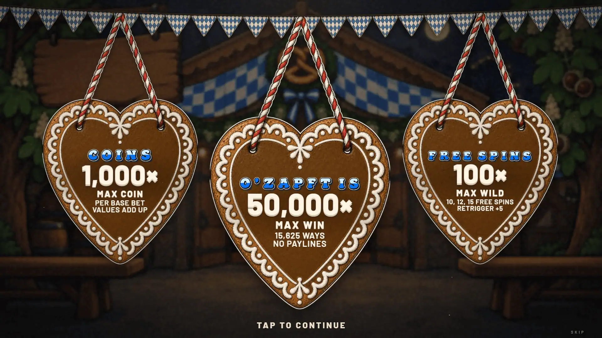 O'Zapft Is! slot intro screen