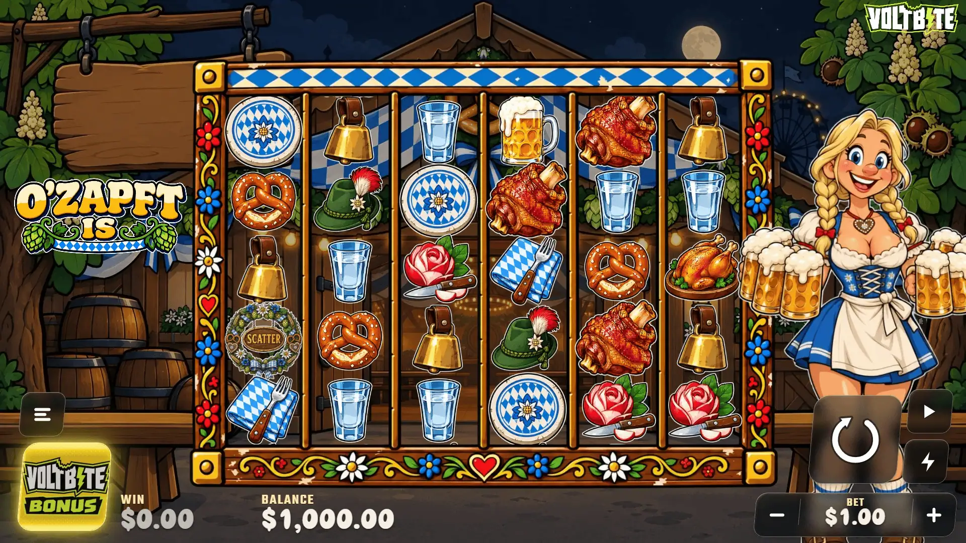 O'Zapft Is! slot gameplay reels