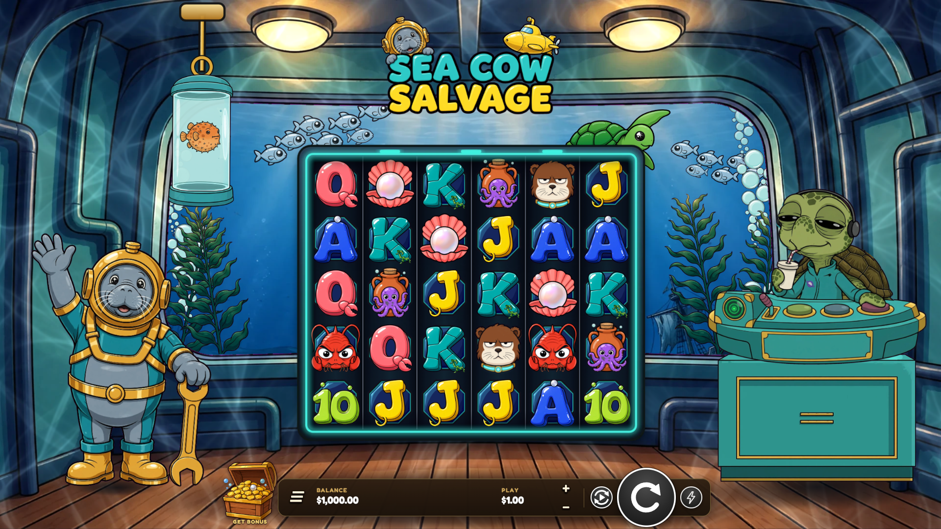 Sea Cow Salvage slot gameplay reels