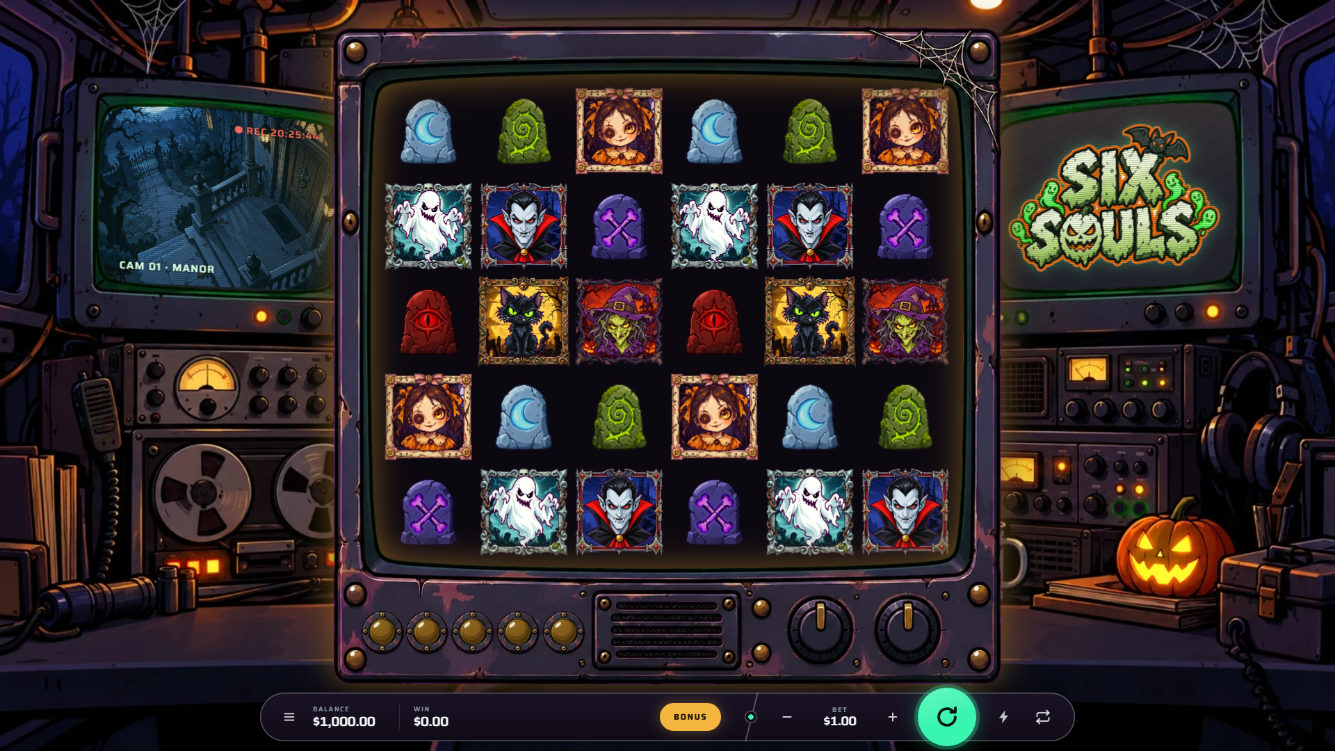 Six Souls slot gameplay reels
