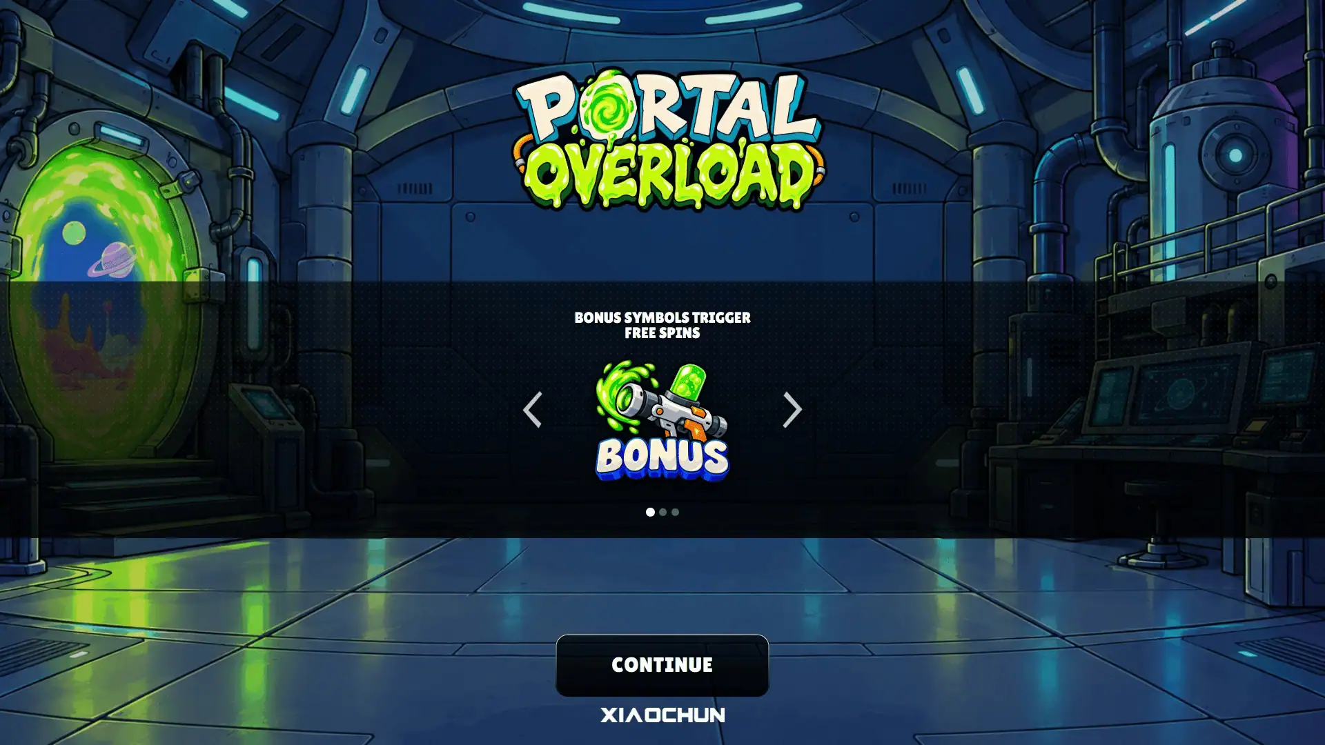 Portal Overload slot intro screen