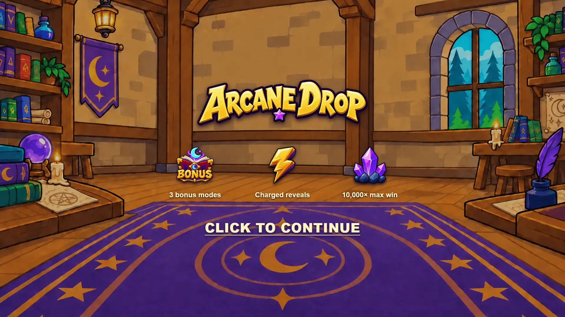 Arcane Drop slot intro screen