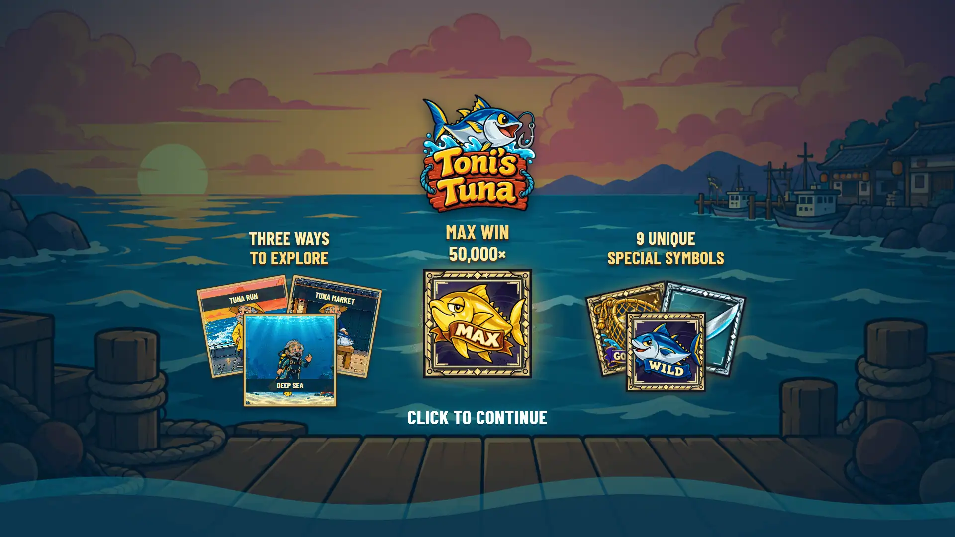 Tonis Tuna slot intro screen