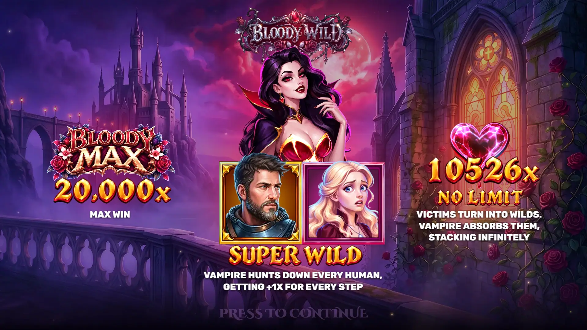 Bloody Wild slot intro screen