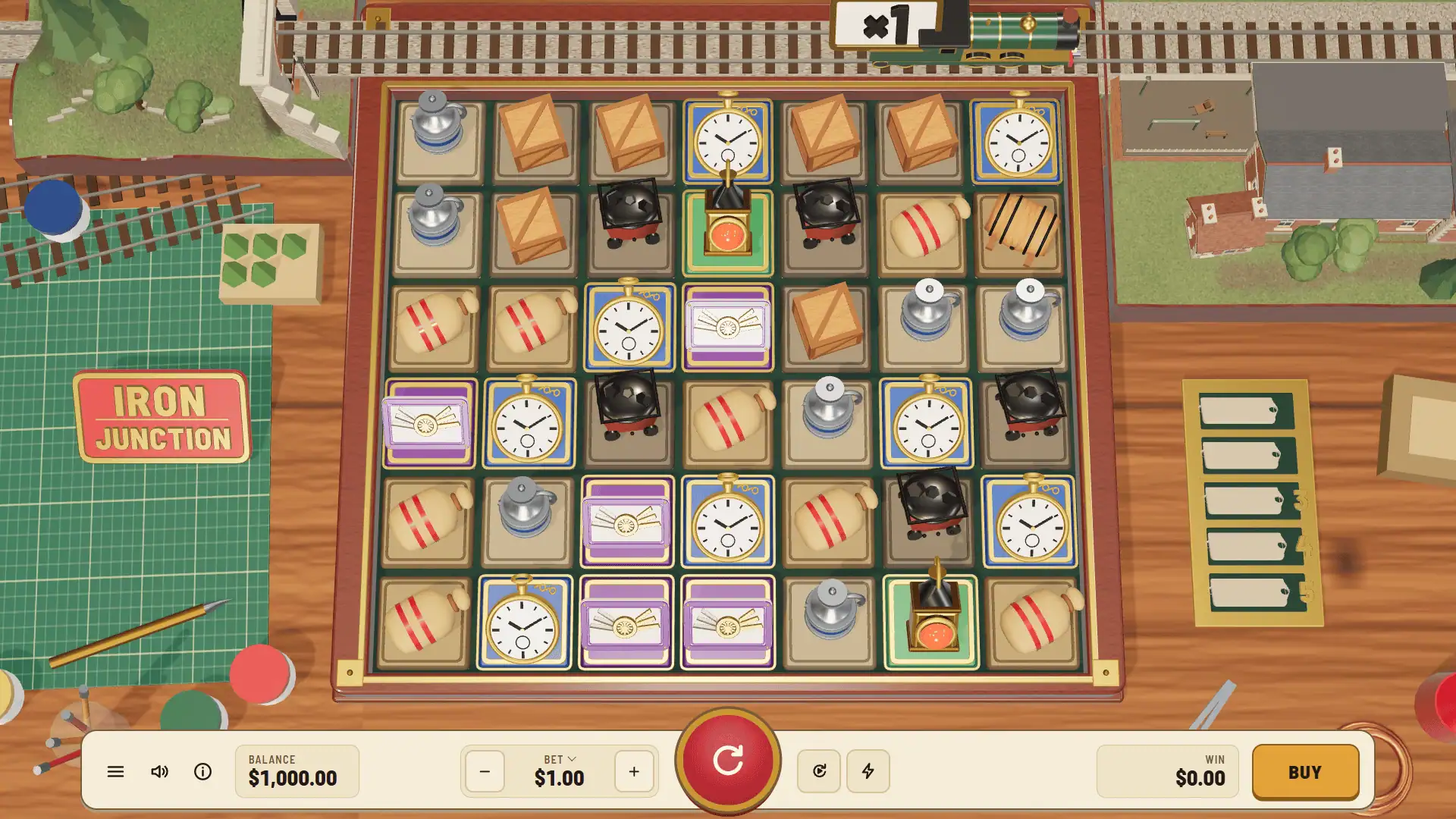 Iron Junction slot gameplay reels